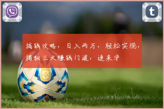 搞钱攻略，日入两万，轻松实现，揭秘三大赚钱门道，速来学